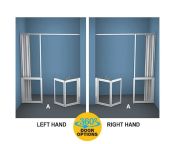 AKW MM3 (91164) Formerly Contour WF24 White Shower Enclosure, PET Glazing – MAX. A 2500mm