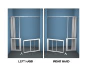 AKW MM3 (91164) Formerly Contour WF27 White Shower Enclosure, PET Glazing – Width 1200 – 1800mm 