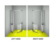 AKW MM3 (91164S) Formerly Contour WF30 Luxe Shower Enclosure, PET Glazing – MAX. A 1500 / B 1000mm