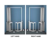 AKW MM5 (91167) Formerly Contour WF32 White Shower Enclosure, PET Glazing – MAX. A 2000 / B 1000mm