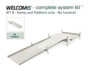 Welcome Kit B 122cm Sq. Platform, Plus Choice of Ramp Lengths 120 to 480cm, STD Ht. 38cm (No Handrails)