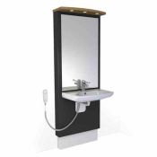 Granberg Designline 417-11-05-10 Electric WB Lift, Waste Kit, Mirror, 3x LED's - OPT Control, Safety System, Taps & Flexible Hoses - Black