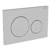 Geberit Sigma20 Flush Plate for Dual Flush, Screwable - Stainless Steel Brushed & Polished