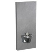 Geberit Monolith for Wall-hung WC, 114 cm, Front: Stoneware Slate Look, Sides: Black Chrome ALU