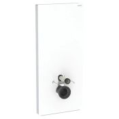 Geberit Monolith for Wall-hung WC, 114 cm, Front: White Glass, Sides: ALU