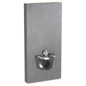 Geberit Monolith Plus for Wall-hung WC, 101 cm, Front: Stoneware Slate Look, Sides: Black Chrome ALU