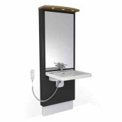 Granberg Designline 417-10-05-10 Electric WB Lift, Waste Kit, Mirror, 3x LED's - OPT Control, Safety System, Taps & Flexible Hoses - Black