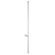 AKW - 2750x32mm FL to CLG Support Pole w/ 500mm Lateral Bar, Partly Ribbed - White