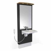 Granberg Designline 417-03-05-10 Electric WB Lift, Waste Kit, Mirror, 3x LED's - OPT Control, Safety System, Taps & Flexible Hoses - Black