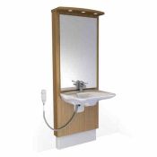 Granberg Designline 417-01-05-05 Electric WB Lift, Waste Kit, Mirror, 3x LED's - OPT Control, Safety System, Taps & Flexible Hoses - Oak