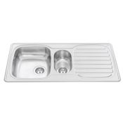 Granberg SS Insulated Inset/Under-mount Kitchen Sink ES25 - 97.1 cm, Inc. Flexible Waste Kit
