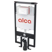 Alca 1.12m Slim Pre-Wall Frame & Cistern, Front Actuator, 83 to 100mm Max. Depth