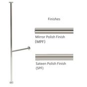 AWS Chelsea FL to CLG Grab Pole, Lateral Bar, Smooth SS, 35mm Dia. Custom Lengths up to 2743x950mm - Choice of Finish