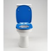 AKW - Blue Ergonomic Toilet Seat w/ Lid
