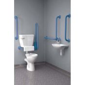 Inta Doc M 6Ltr Low Level WC Pack Choice of Rail Colour: White, Blue & Grey