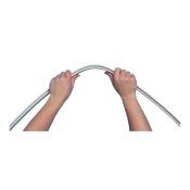 AKW White Bendy Curtain Rail w/ 2x Drop Rods - Choice of Length