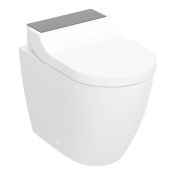 Geberit AquaClean Tuma Comfort WC Complete Solution, Floor-standing WC, Back-to-wall - Black Glass
