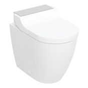 Geberit AquaClean Tuma Comfort WC Complete Solution, Floor-standing WC, Back-to-wall - Brushed Stainless Steel