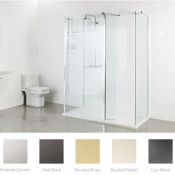 Roman Haven Glass to Glass Wet Room Panel, Choice of Colour & Size, 8mm Glass