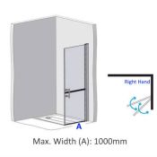 EASA Elegance RH Split Level Door - Custom Size (A) Min. 600, Max. 1000mm