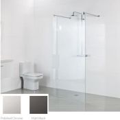 Roman Haven Linear Wet Room Panel, Choice of Colour & Size, 10mm Glass