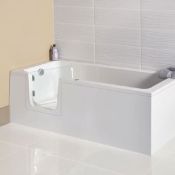 Renaissance Lenis 1700x750mm LH Walk-in Easy Access Bath, White Front Panel - OPT Accessories