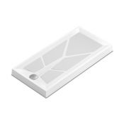 AKW Sulby 2 Step-in Shower Tray, 110mm High, w/ GW90 Gravity Waste - Choice of Size