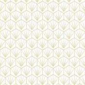 Showerwall Acrylic Wall Panels - Deco Tile White / Mustard - Choice of Panel