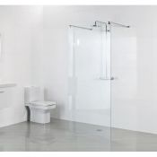 Roman Haven Linear Wet Room Panel, Choice of Colour & Size, 8mm Glass