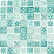 Showerwall Acrylic Wall Panels - Victorian Turquoise Tiles - Choice of Panel