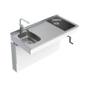 Granberg Wall Mounted Cranked Mini Kitchen Module 6350-ESFS - Left, Choice of Widths 990-1190mm