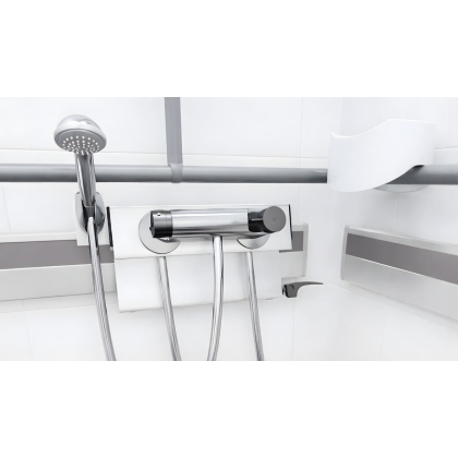 Pressalit — Wall Tracks & Storage Baskets