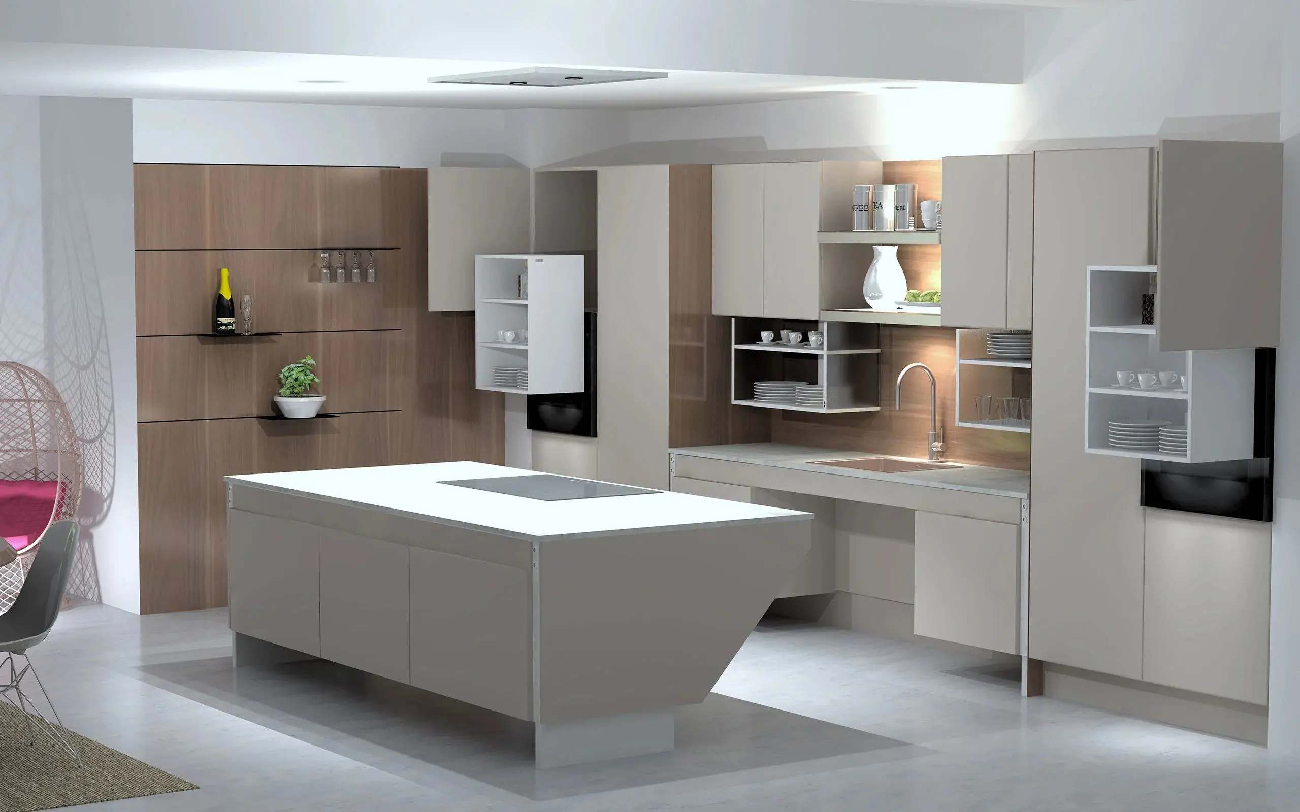 Accessible multi-generational kitchen designed for shared family living
