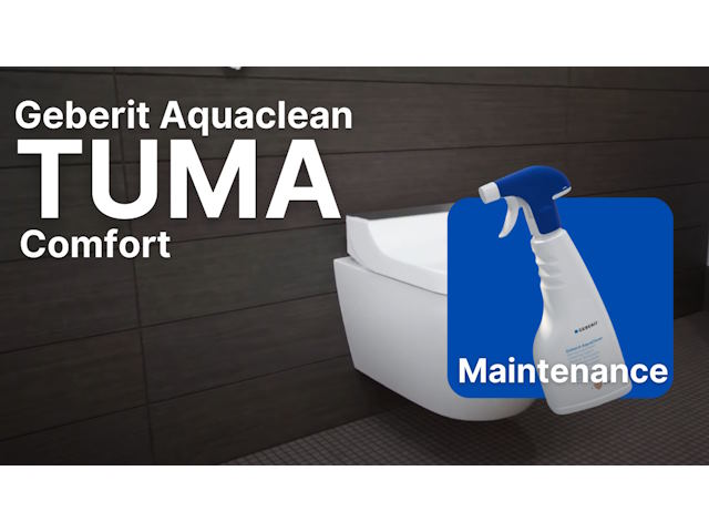 Geberit Aquaclean Tuma Comfort — Cleaning Maintenance