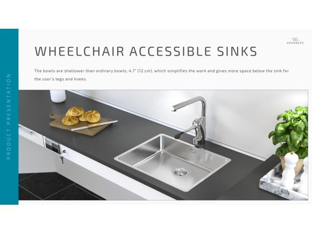 Granberg Wheelchair Accessible Kitchen Sinks