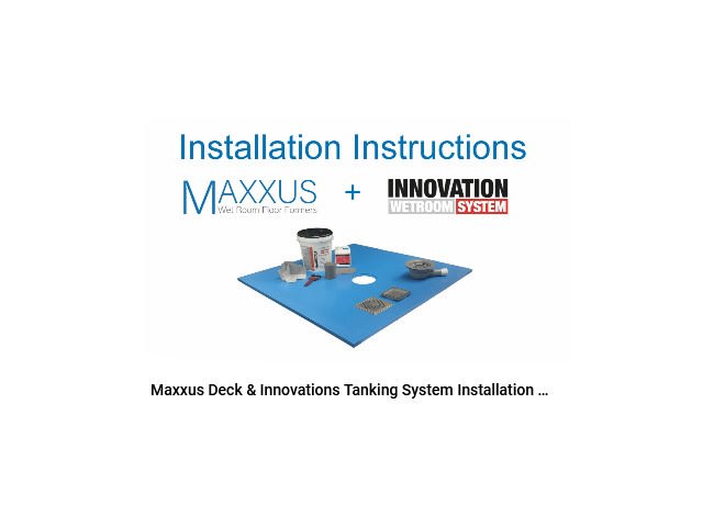 Maxxus Wet Room Floor Former, Liquid Tanking Kit - Installation Video - 1
