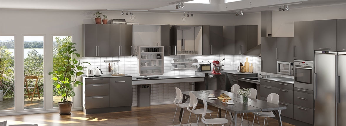 Height Adjustable Kitchen Systems for the disabled, less abled and elder care