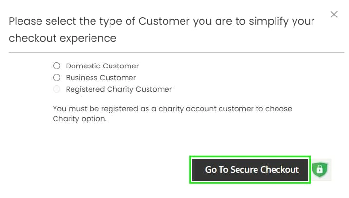 Independent 4 Life customer type selection screen