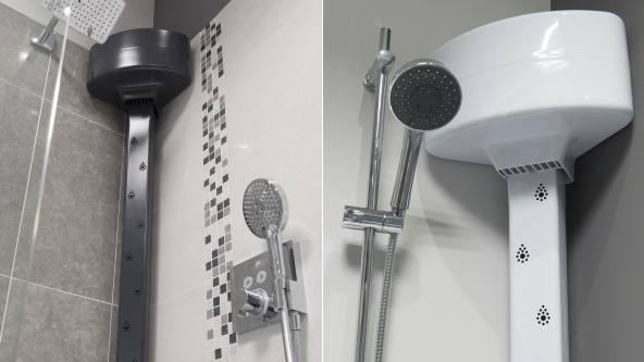 iDry Body Dryers installed examples in Anthracite and White colours