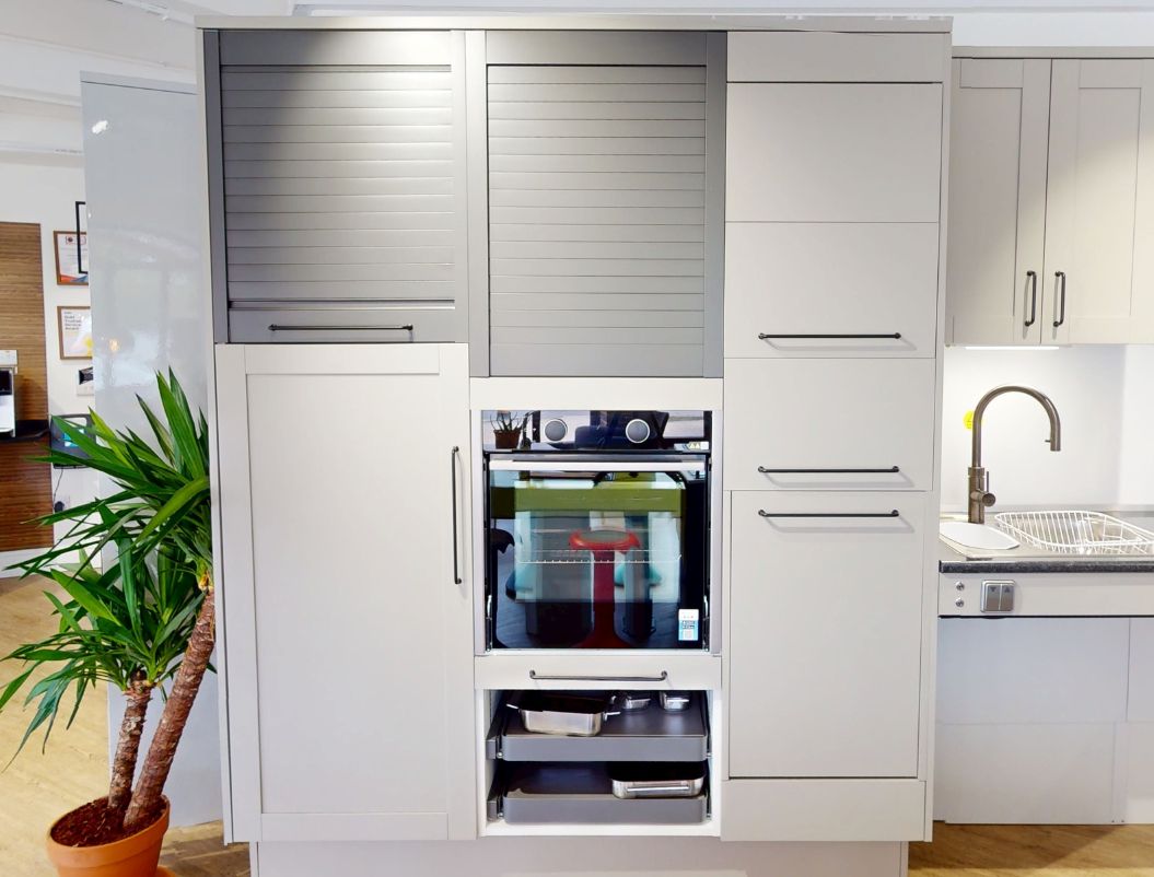 Kitchen Two accessible cabinet and pull-out storage