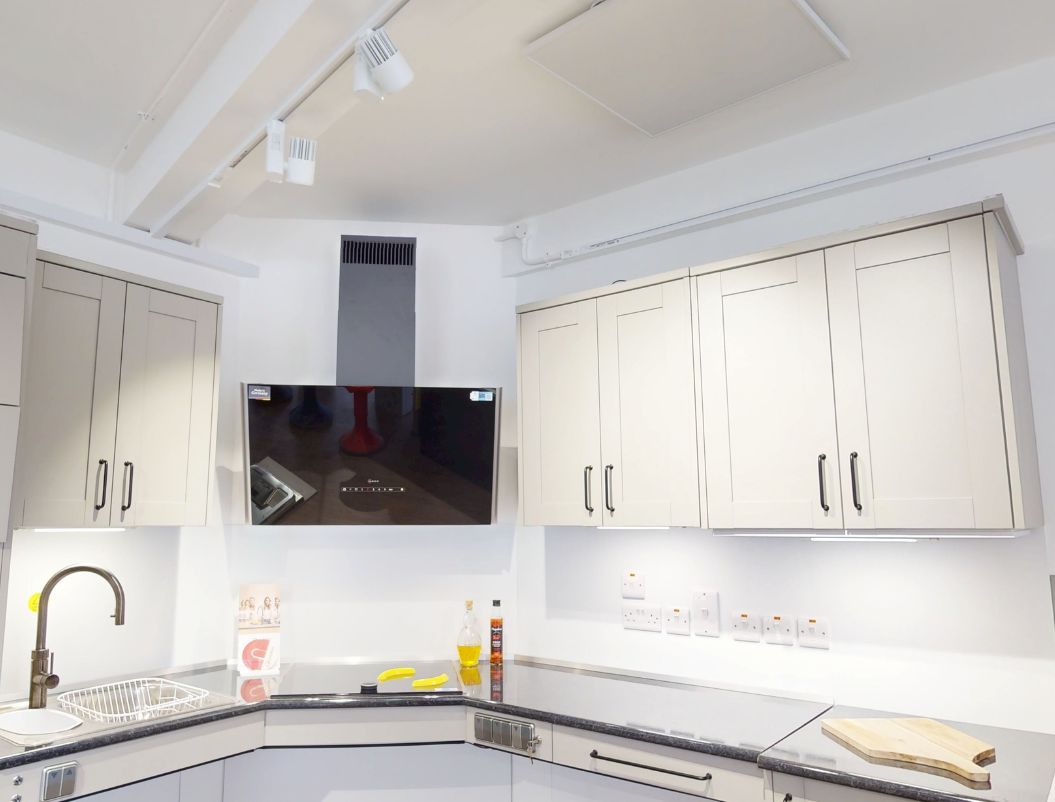 Kitchen Two accessible wall cabinet storage