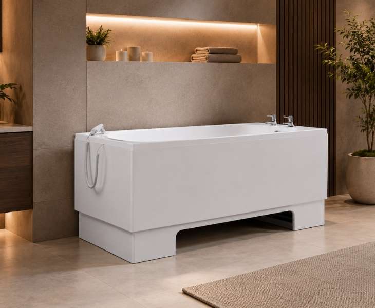 Hoist accessible static powered care bath