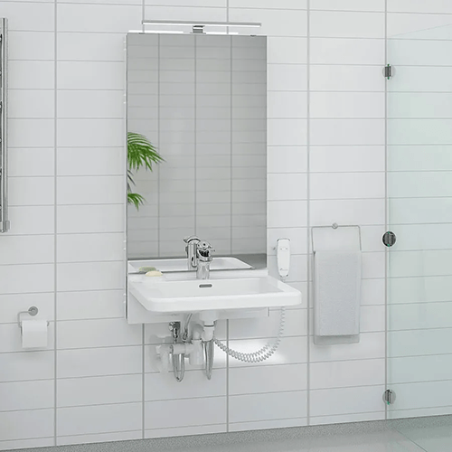 An example height-adjustable basin