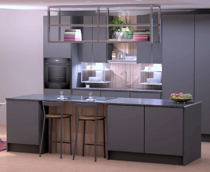 Granberg Centerlift 9600H fitted beneath a bespoke tabletop