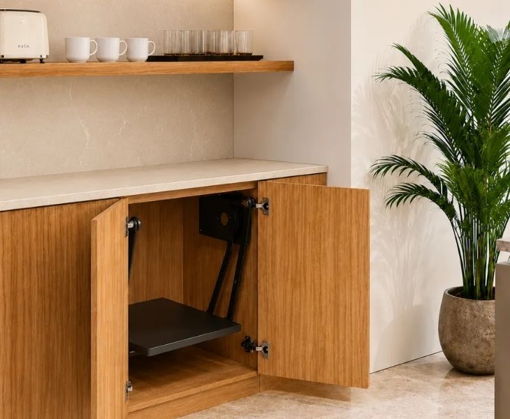 A storage solution tucked away... the Granberg Unilift COMFORT HA10