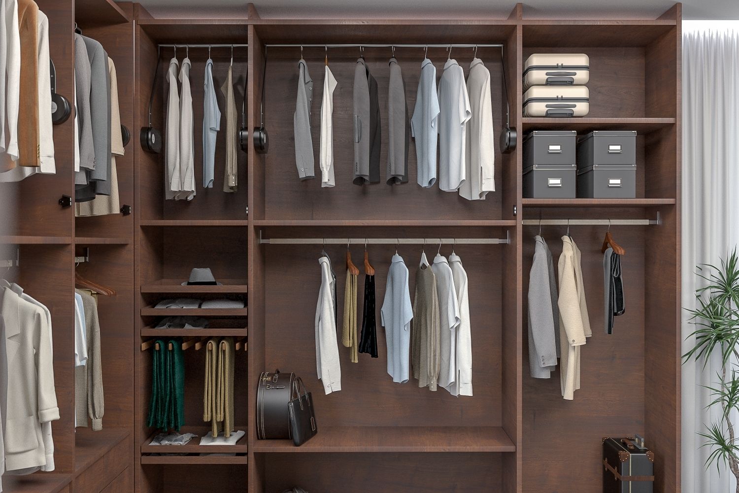 Granberg BUTLER electric wardrobe lift controls and wardrobe installation
