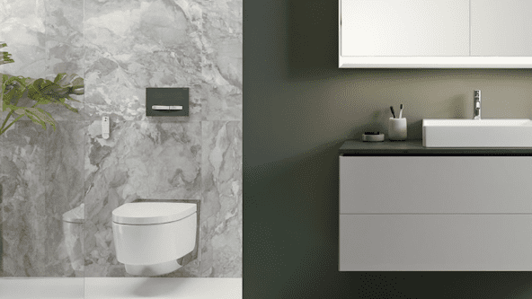 Geberit AquaClean Mera chrome - Installed example