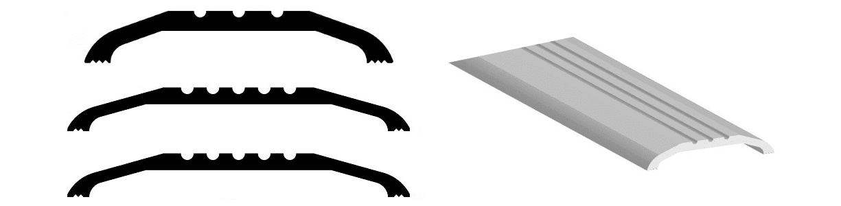 Grooved High Flat Thresholds - 12.7mm High