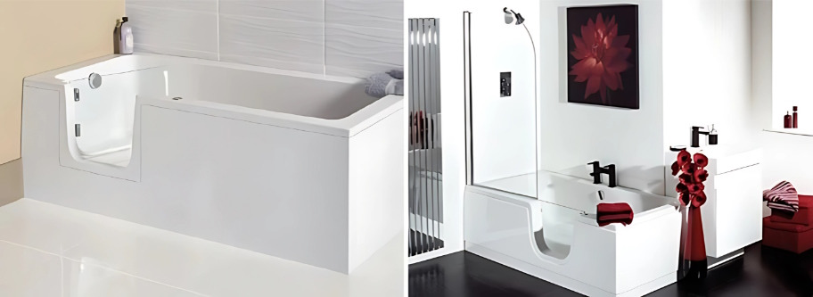 Walk-in Baths with a Bathtub Door