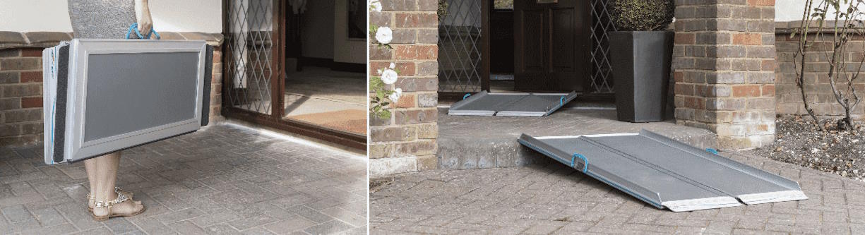 Installed examples the Aerolight Ramps and a ramp been carried using the grab handles